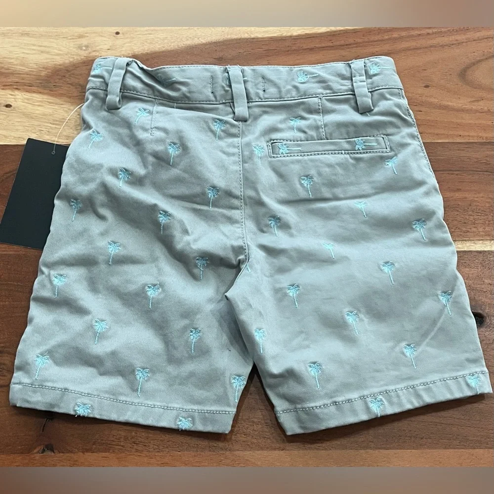 NWT Nordstrom Grey Shorts w Blue Palm Trees - Size 4